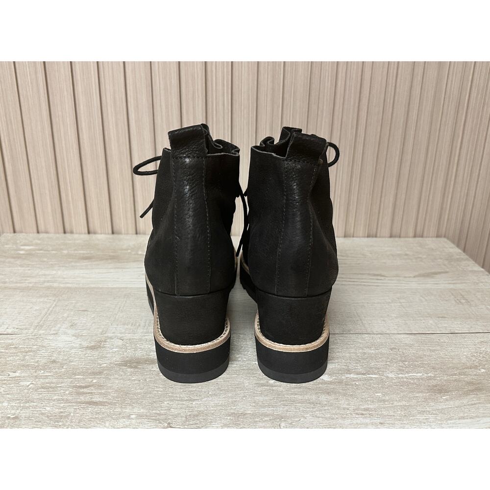 EILEEN FISHER Capa Wedge Chukka Boot In Black Sz 8 Brand New - Picture 7 of 14